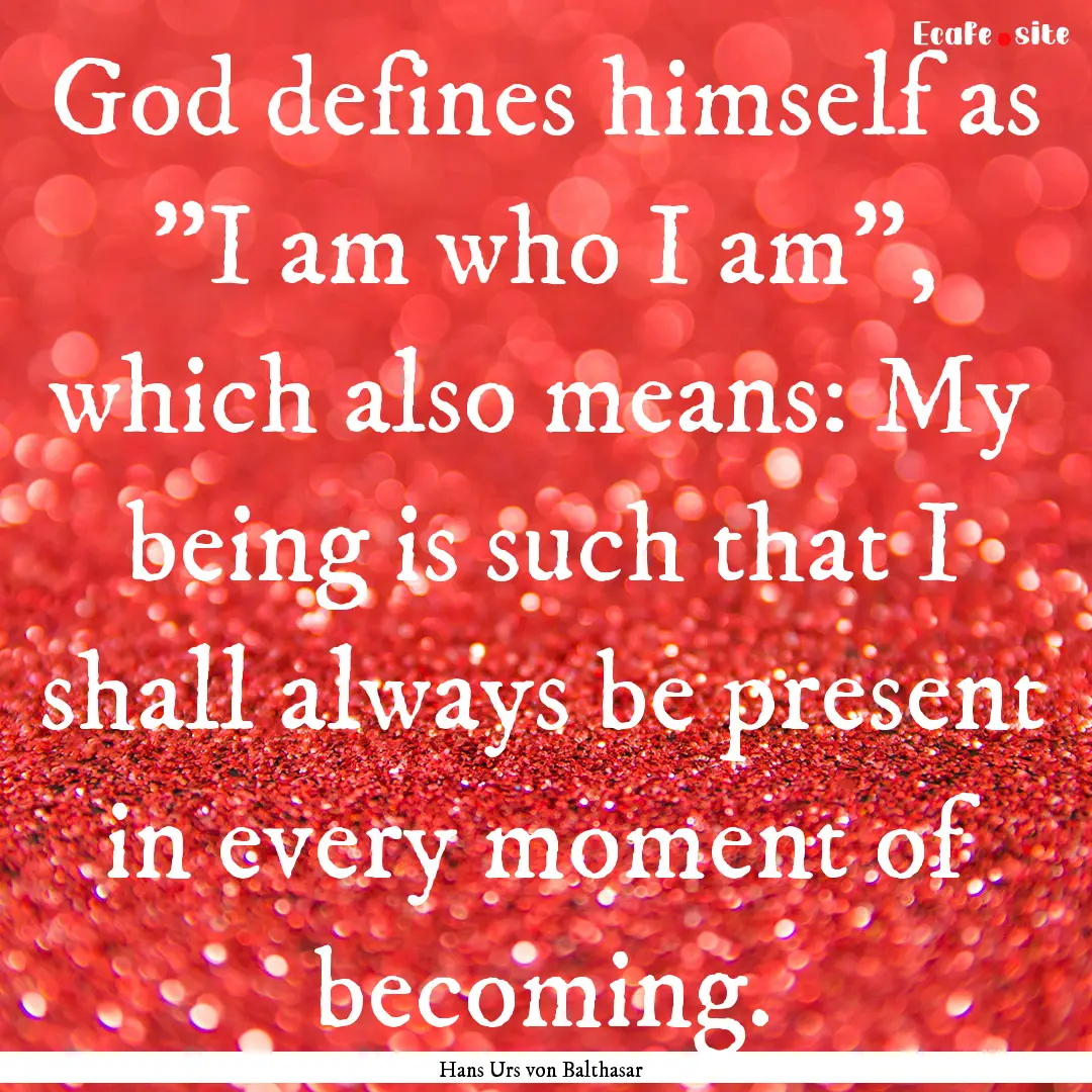 God defines himself as 