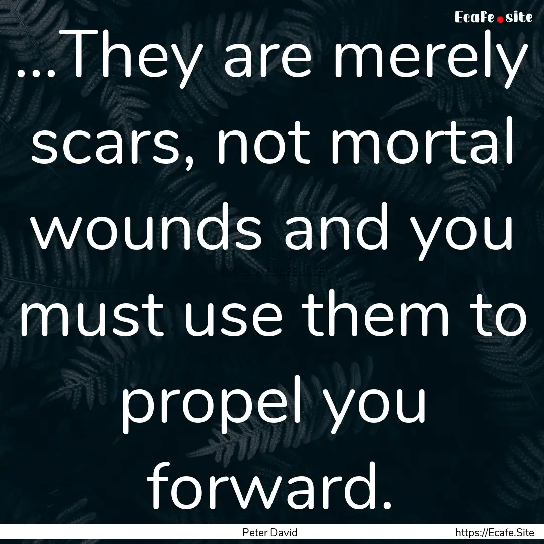 ...They are merely scars, not mortal wounds.... : Quote by Peter David