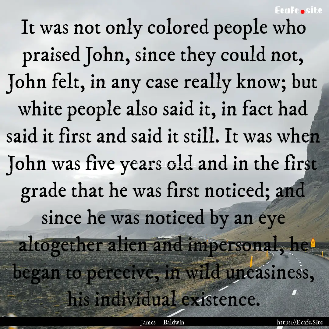 It was not only colored people who praised.... : Quote by James Baldwin