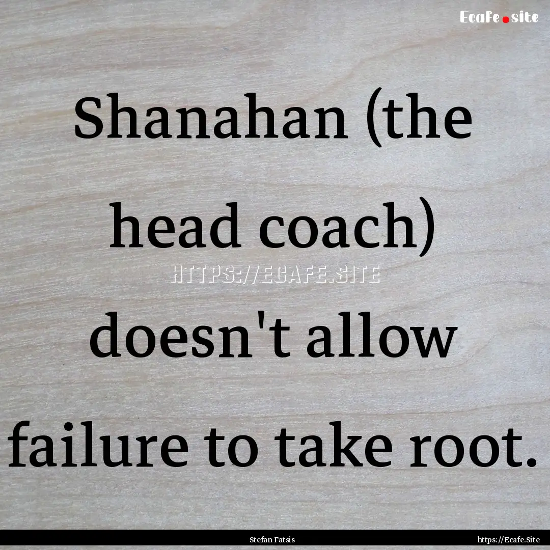 Shanahan (the head coach) doesn't allow failure.... : Quote by Stefan Fatsis