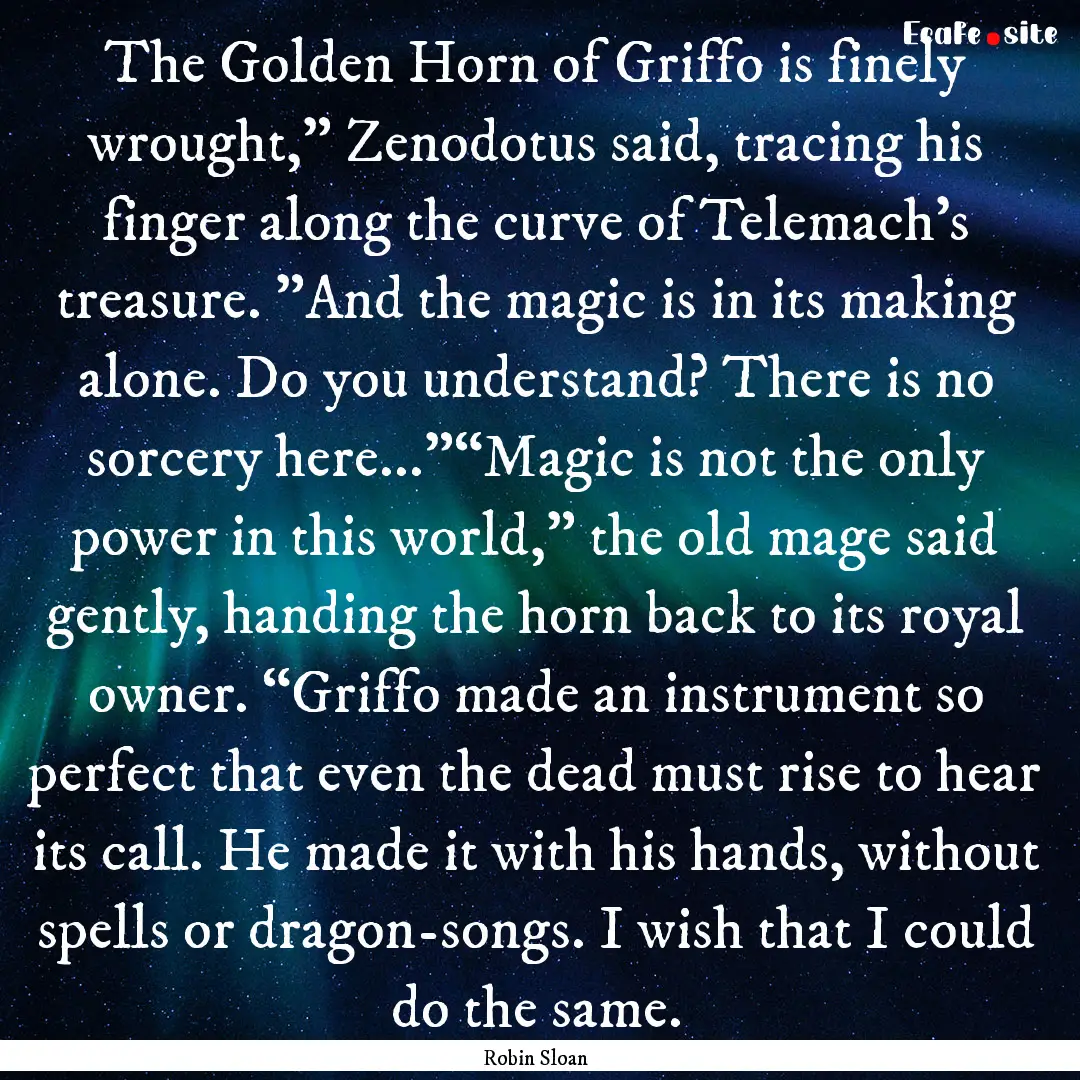 The Golden Horn of Griffo is finely wrought,