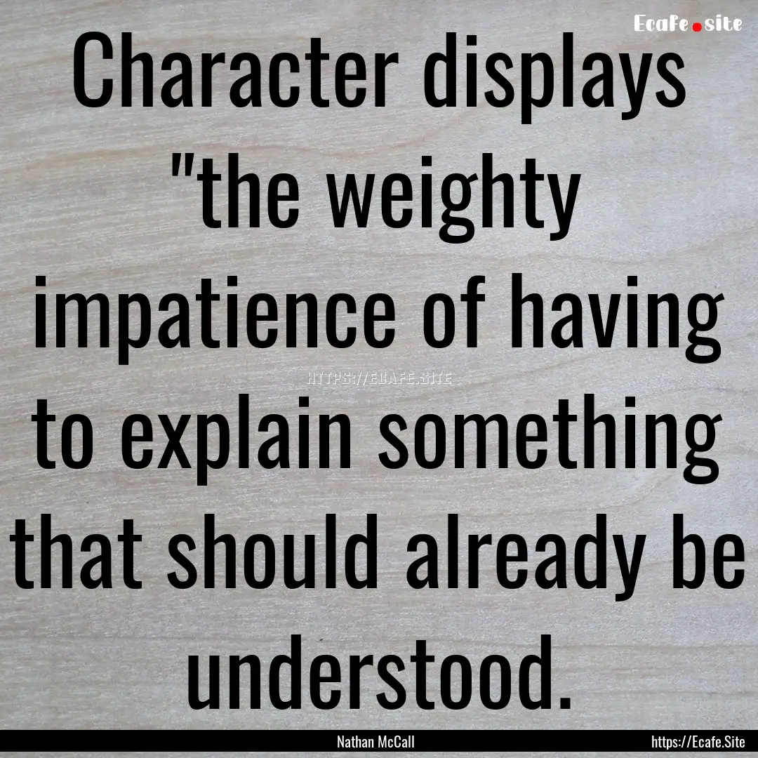 Character displays 