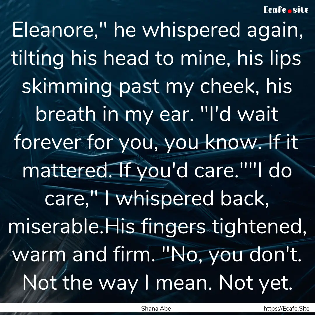 Eleanore,