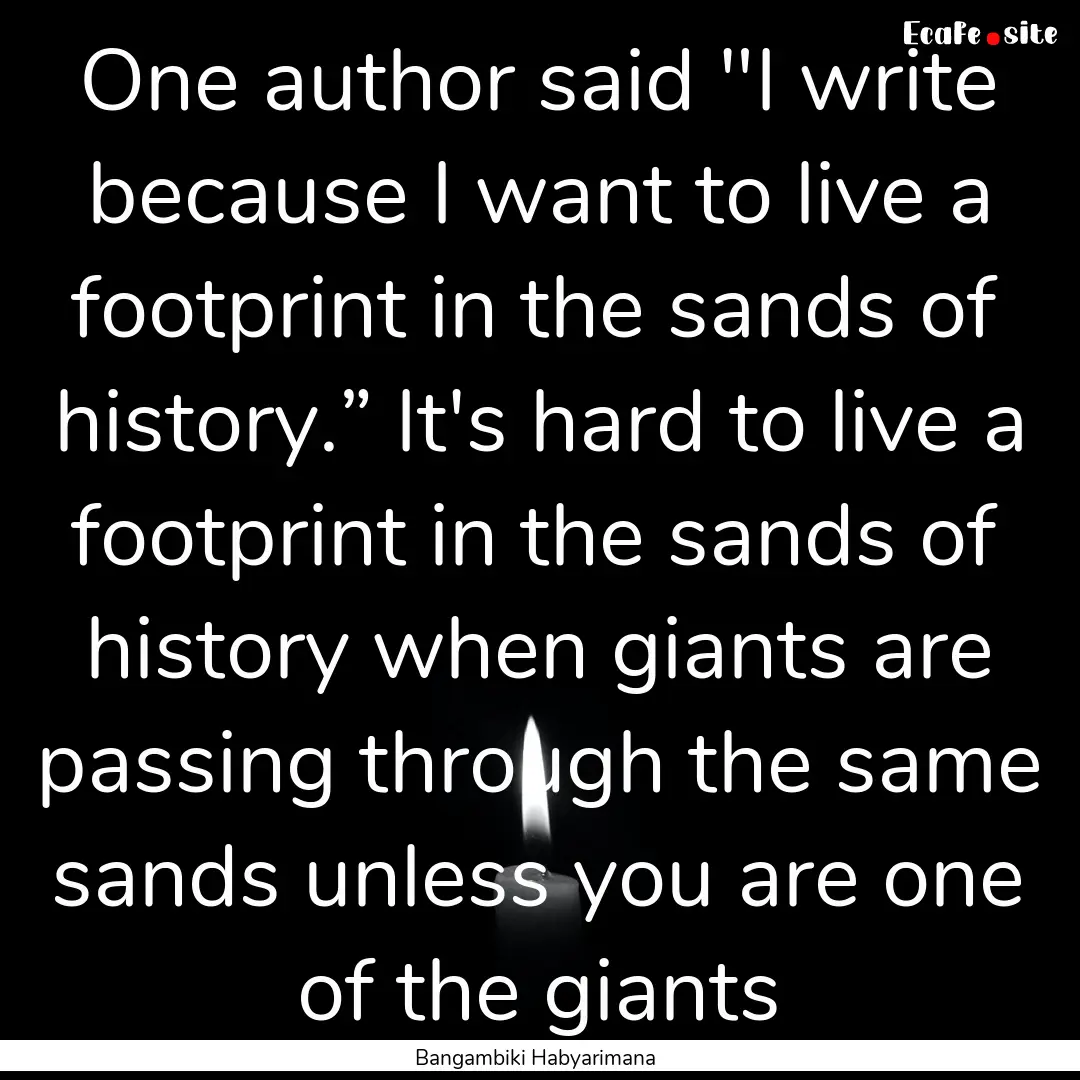 One author said 