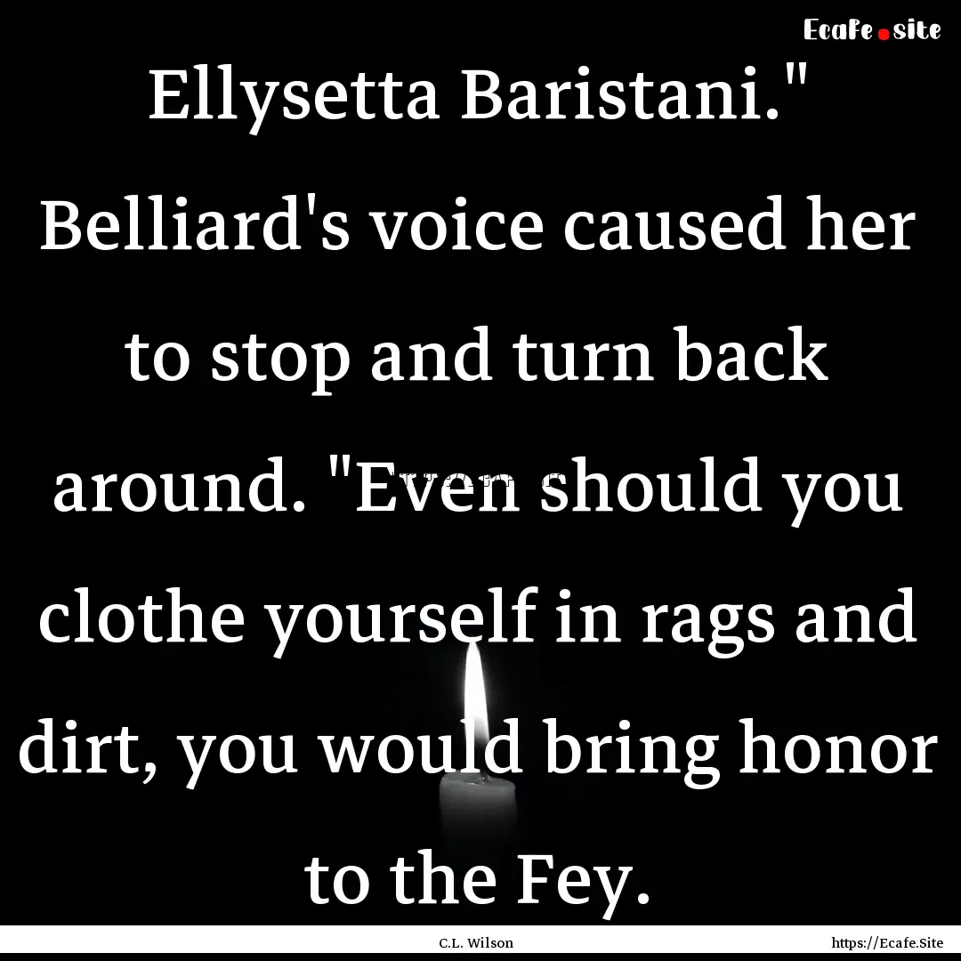 Ellysetta Baristani.