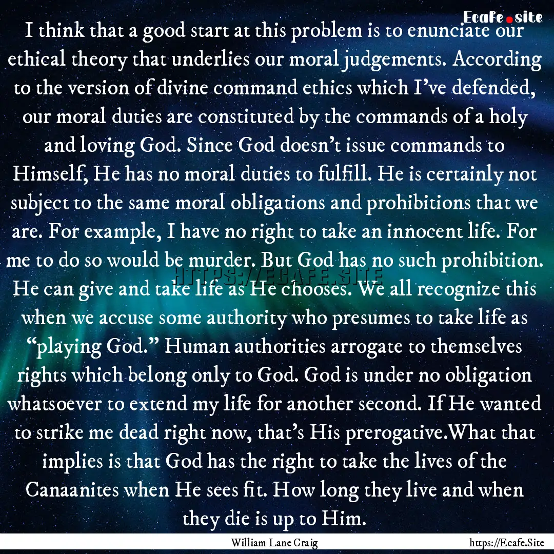 I think that a good start at this problem.... : Quote by William Lane Craig