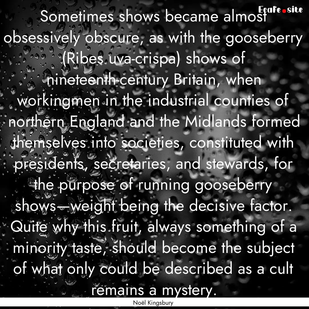 Sometimes shows became almost obsessively.... : Quote by Noël Kingsbury