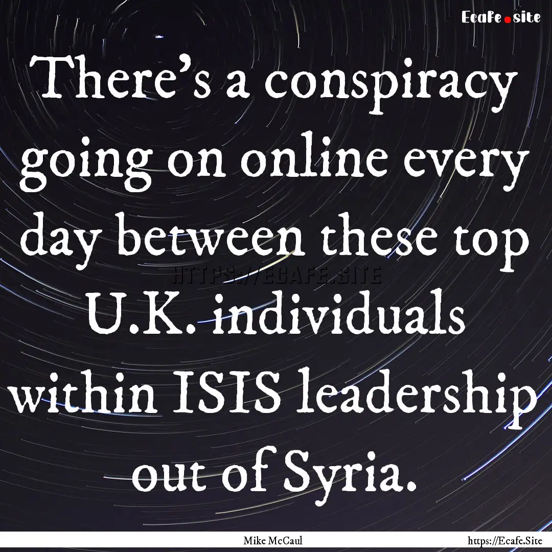 There's a conspiracy going on online every.... : Quote by Mike McCaul