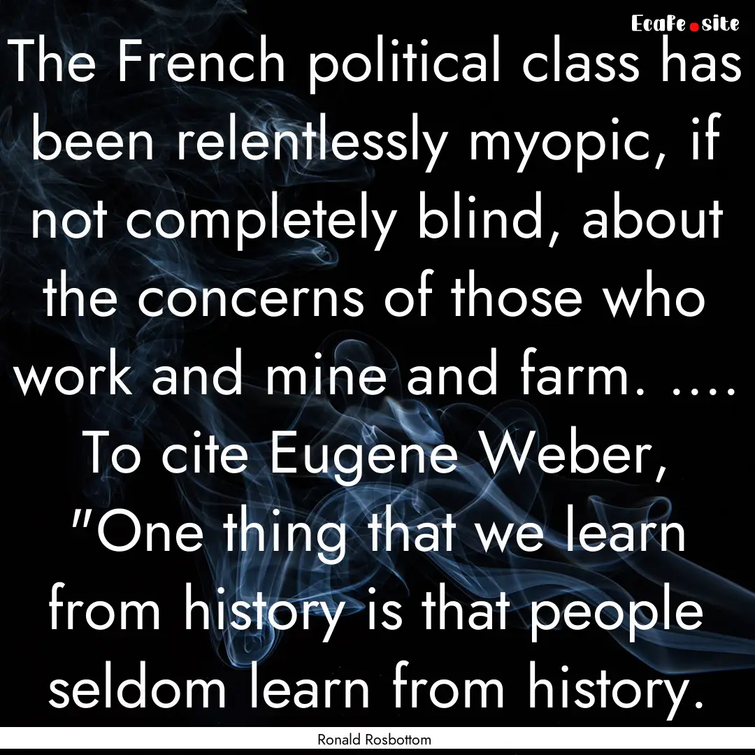 The French political class has been relentlessly.... : Quote by Ronald Rosbottom