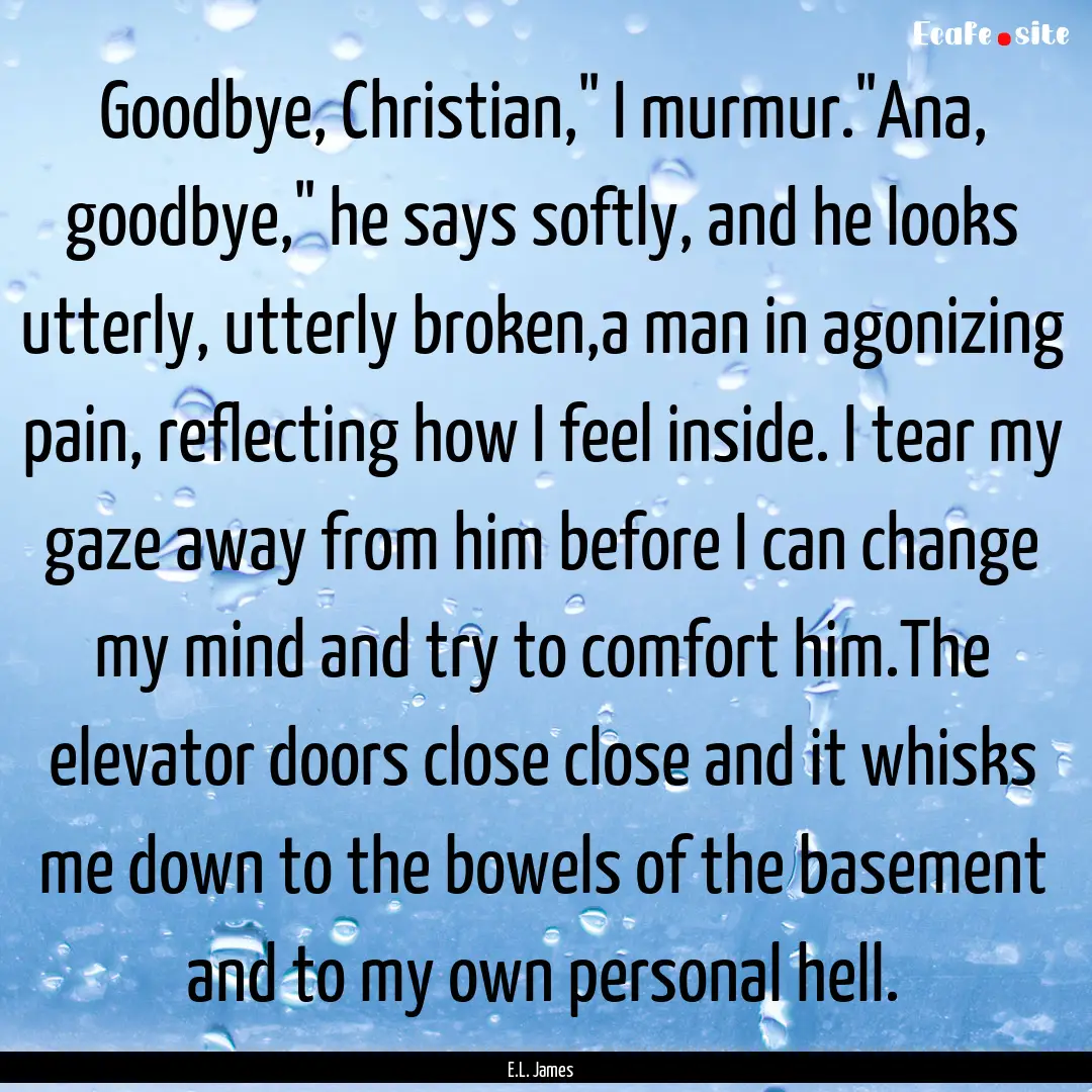 Goodbye, Christian,