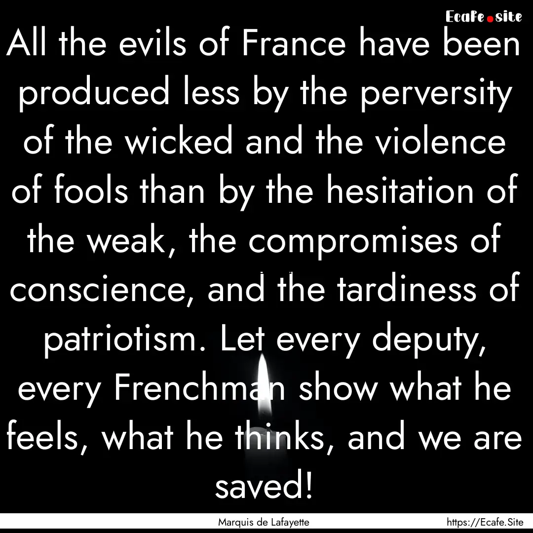 All the evils of France have been produced.... : Quote by Marquis de Lafayette