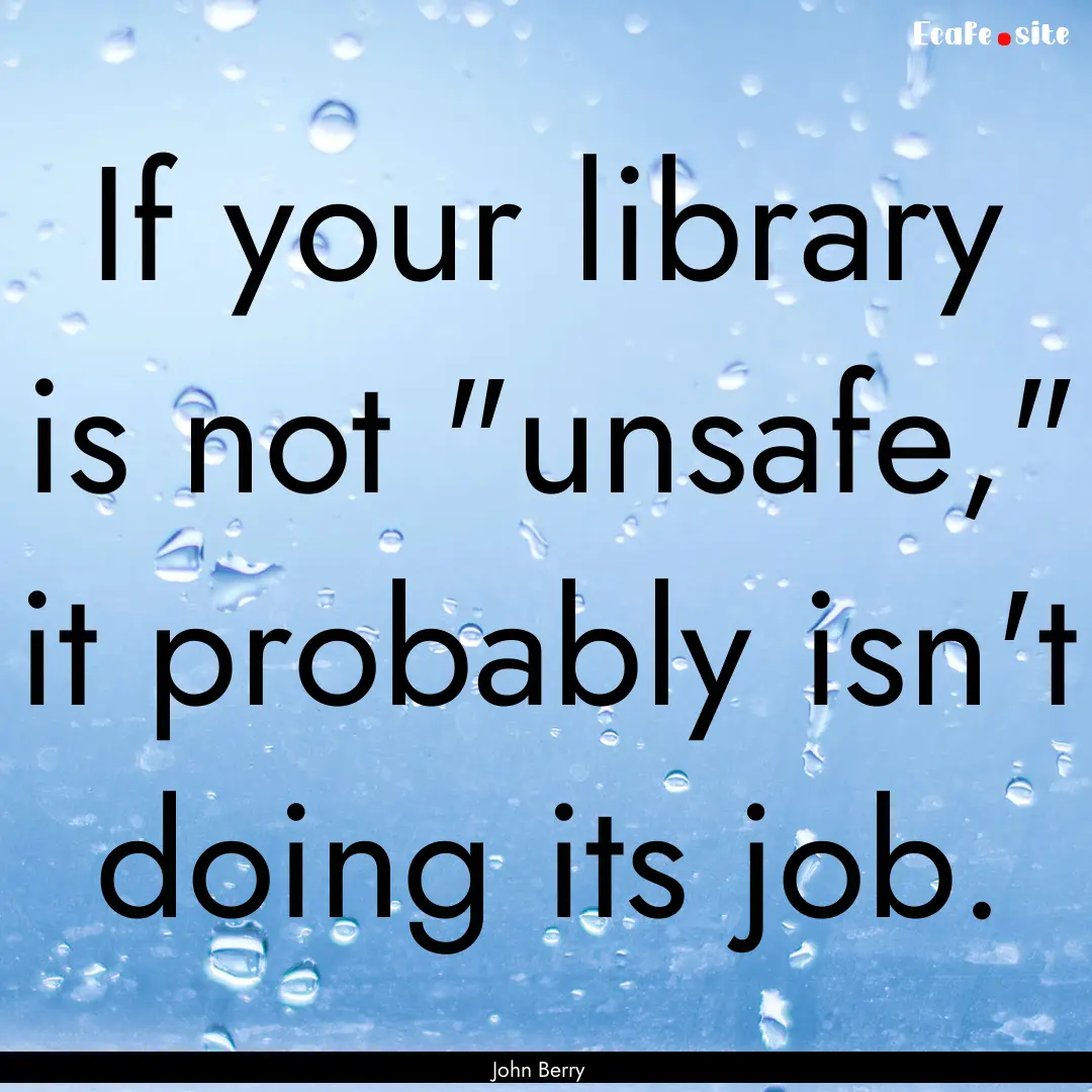 If your library is not 