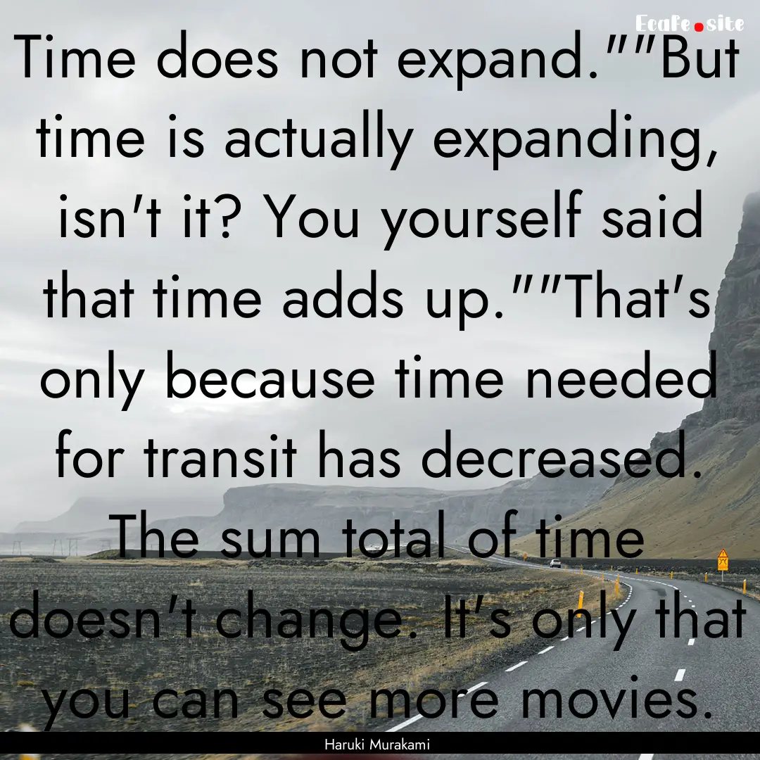 Time does not expand.