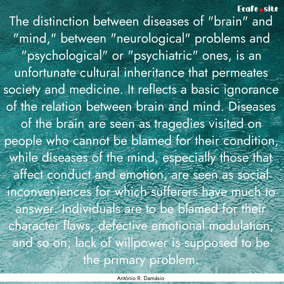 The distinction between diseases of 