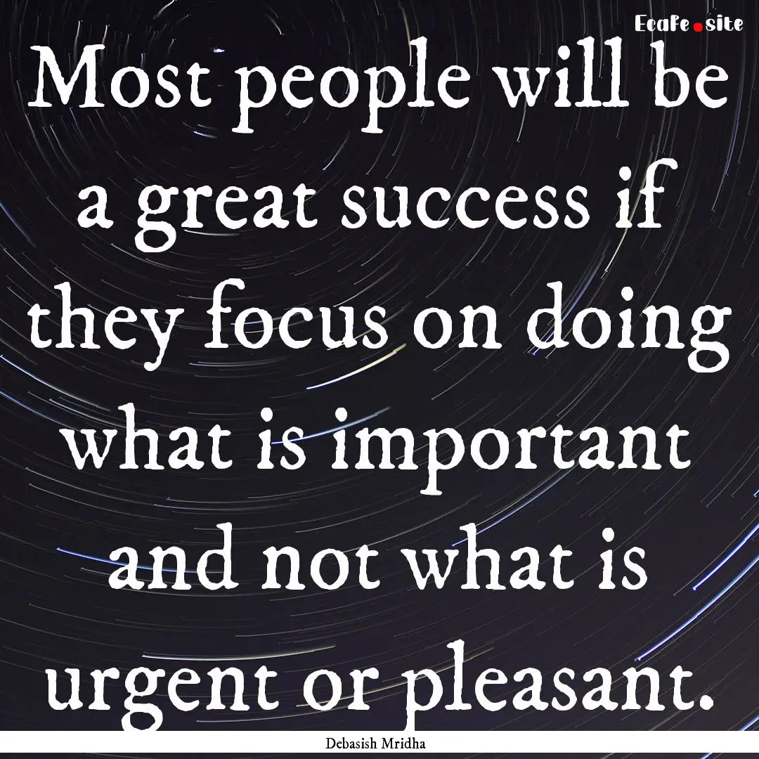 Most people will be a great success if they.... : Quote by Debasish Mridha