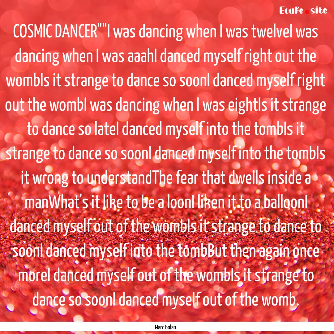 COSMIC DANCER