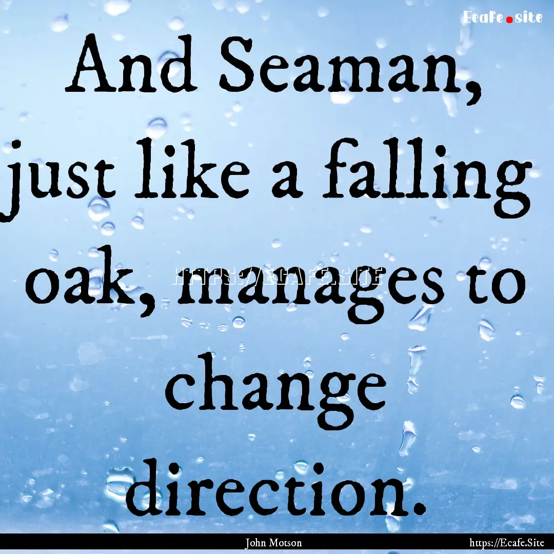 And Seaman, just like a falling oak, manages.... : Quote by John Motson