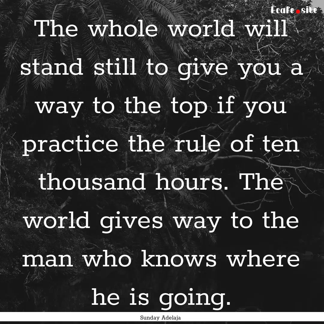 The whole world will stand still to give.... : Quote by Sunday Adelaja