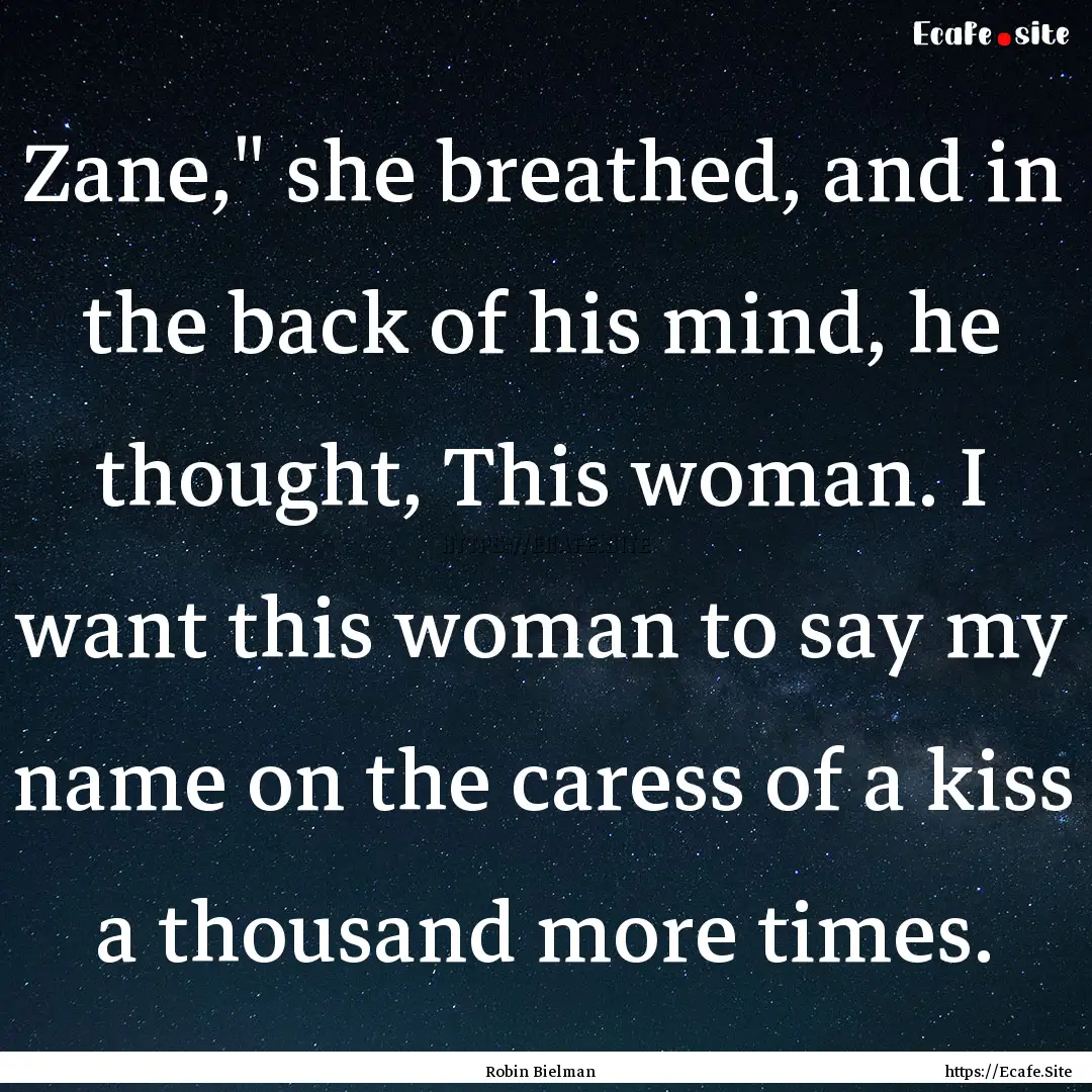 Zane,